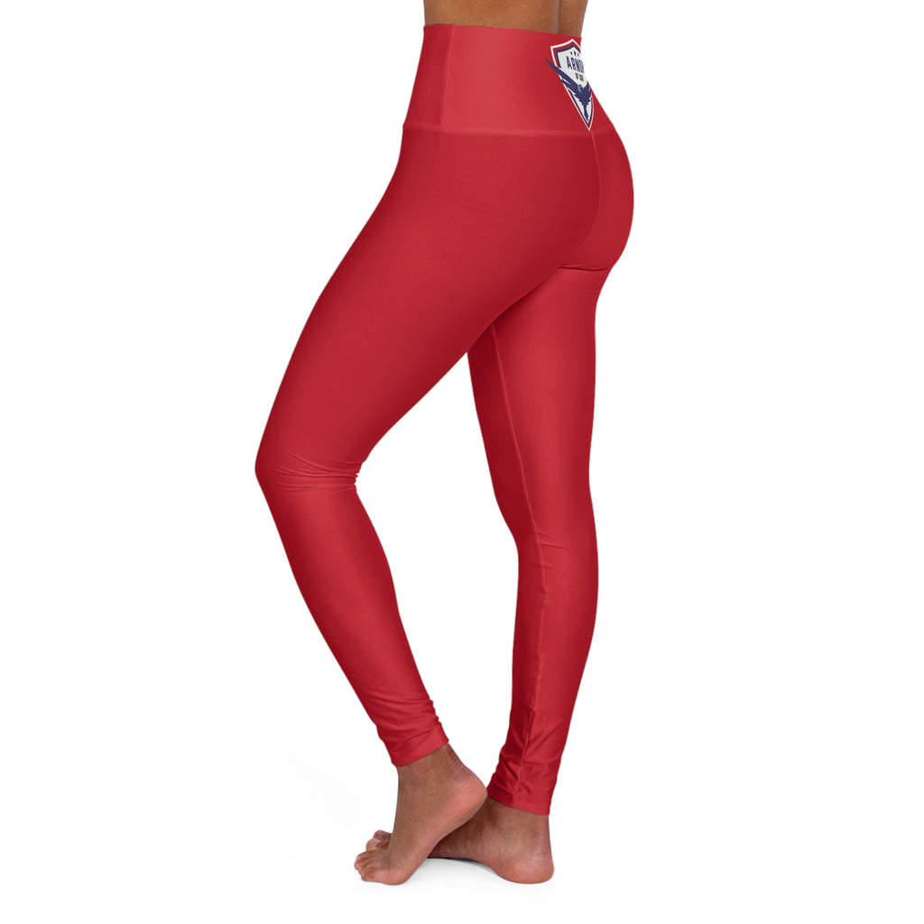 The Armor of God 'Valor Red' High Waisted Yoga Leggings