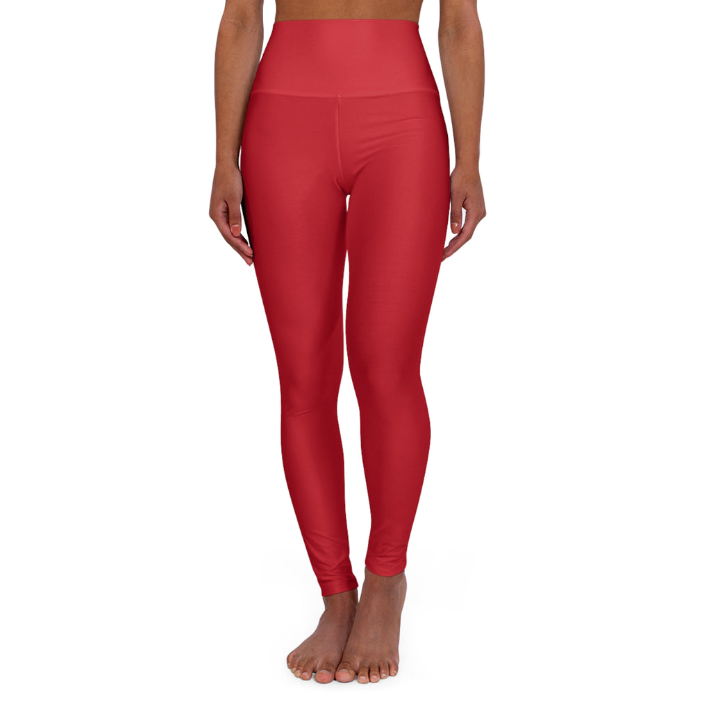 The Armor of God 'Valor Red' High Waisted Yoga Leggings